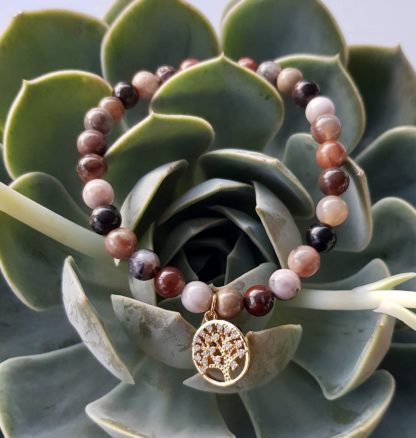 Bracelets en perles de bois fossilisé – Image 3
