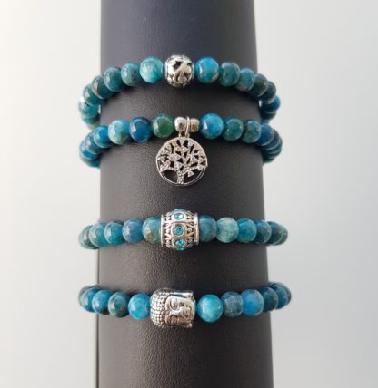 Bracelets en Apatite bleue