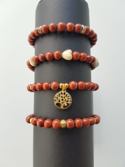 Bracelets en jaspe rouge – Image 2
