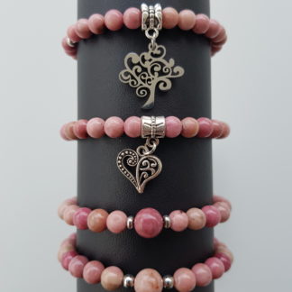 Bracelets en Rhodonite rose