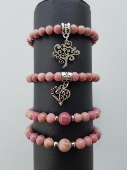 Bracelets en Rhodonite rose