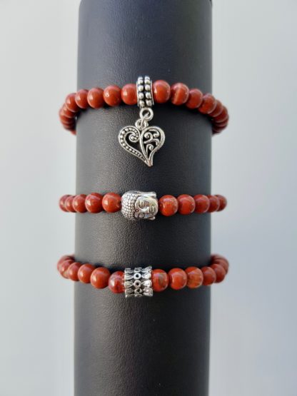 Bracelets en jaspe rouge