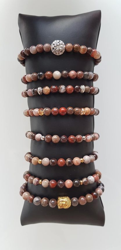 Bracelets en perles de bois fossilisé – Image 5