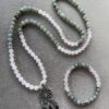Mâlâ en Labradorite et Quartz Rose (bracelet non compris)