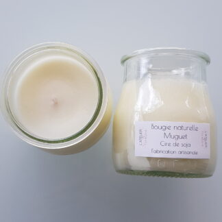 Bougie cire naturelle de soja, Muguet