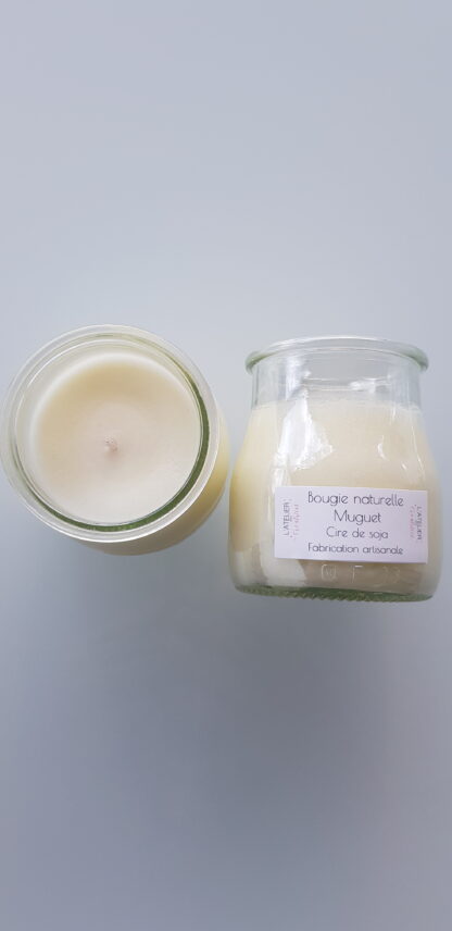 Bougie cire naturelle de soja, Muguet