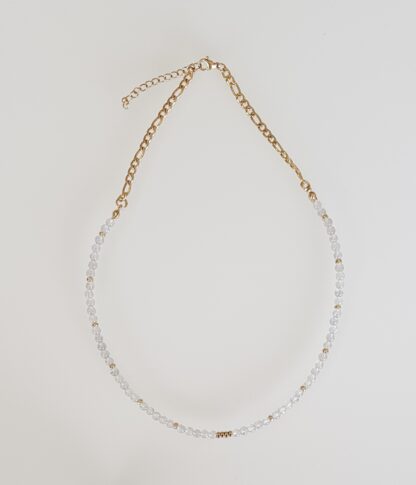 Collier en Labradorite (gris translucide avec reflets) – Image 4