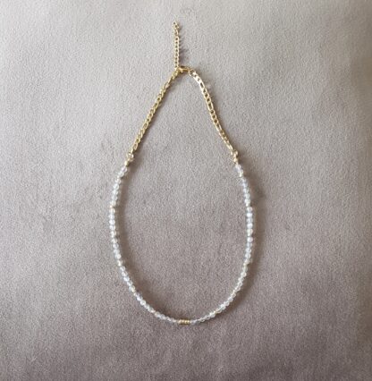 Collier en Labradorite (gris translucide avec reflets) – Image 3